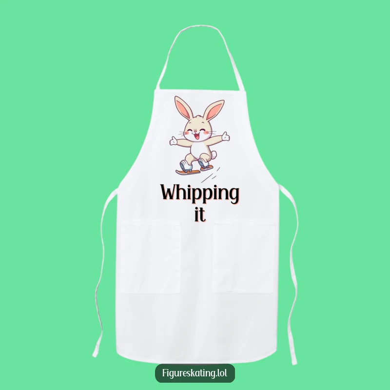 Funny Bunny Skater Apron: Determined Rabbit Cooking Gear
