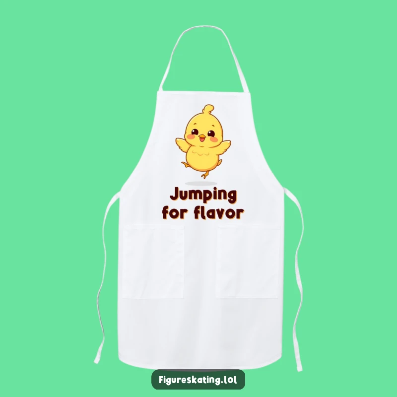 Funny Chick Jump Apron: Cook with Joy and Cheerful Flair