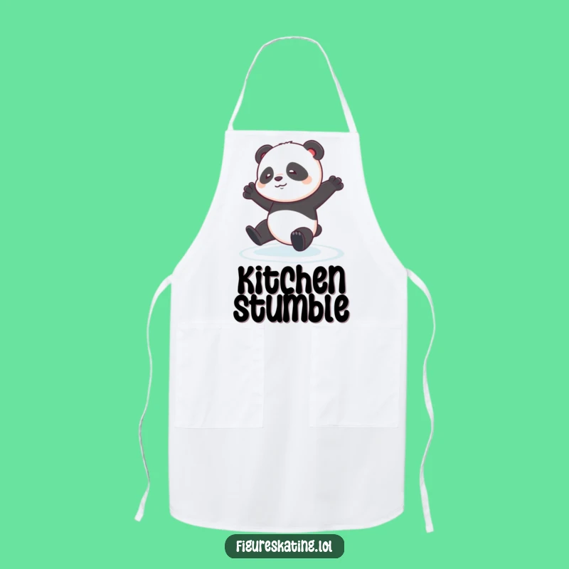 Funny Panda Pirouette Apron: Kitchen Skater Fun Gift