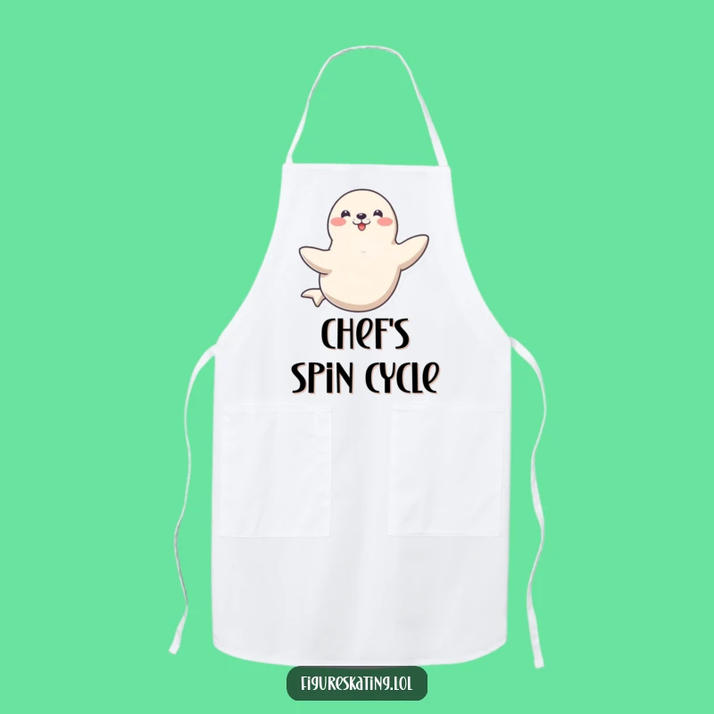 Funny Seal Apron: Happy Chef's Spinning Style Gift