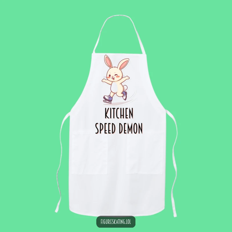 Funny Rabbit Chef Apron: Speedy Skater Kitchen Humor Gift