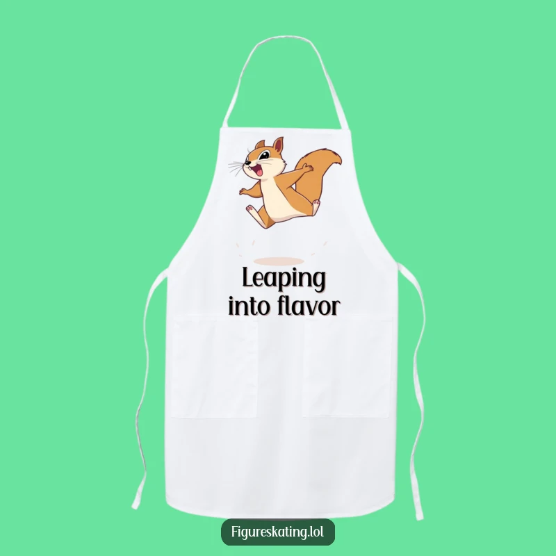 Funny Squirrel Leaping Apron - Hilarious Kitchen Gift for Cooks