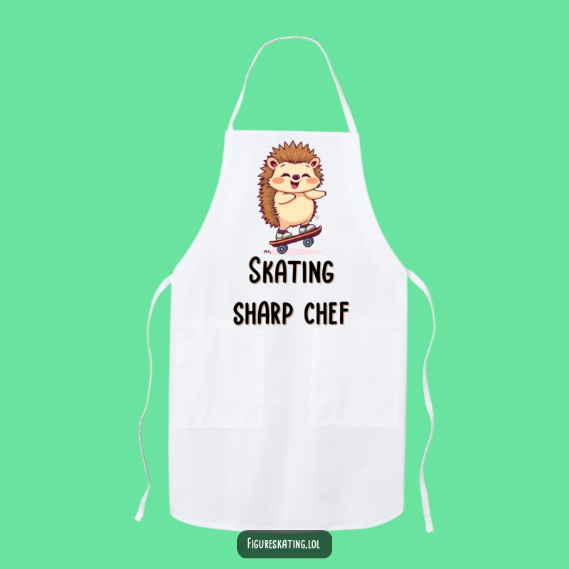 Funny Hedgehog Skate Apron: Add a Spin of Fun to Your Cooking