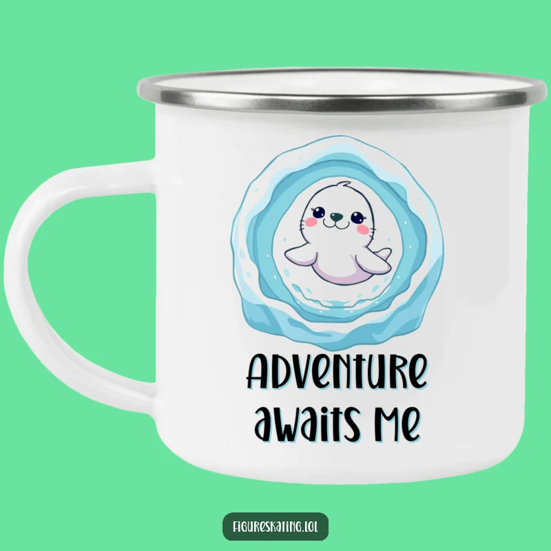 Funny Seal Ice Ring Camping Mug: Leaping Seal Outdoor Gift!