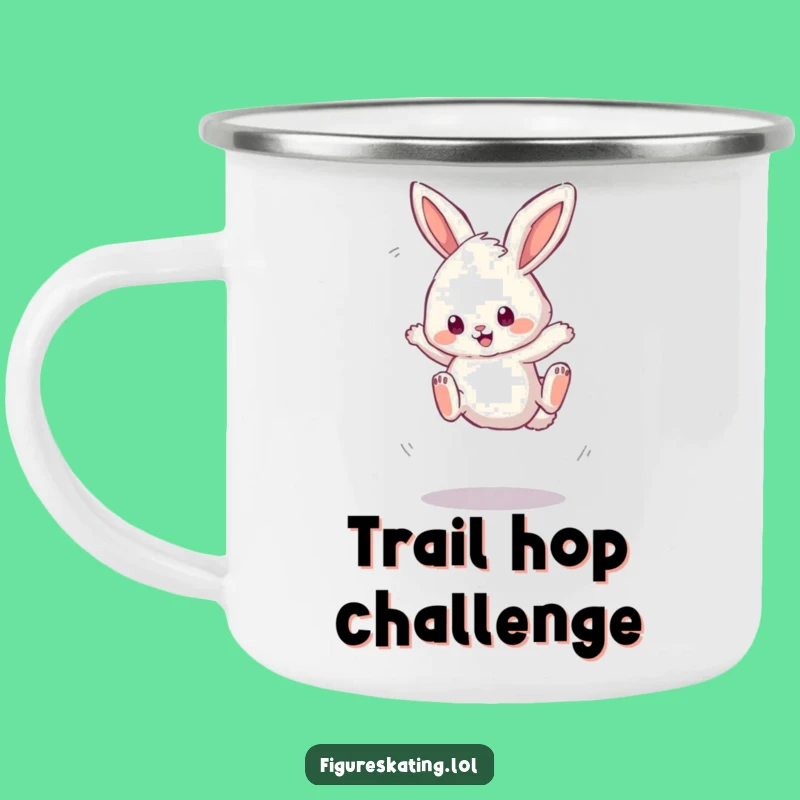 Funny Bunny Jump Camping Mug: Your Adventure Buddy for Warm Sips