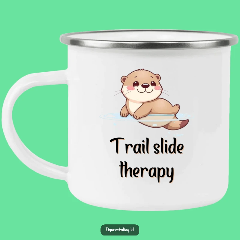 Funny Otter Sliding Camping Mug: Your Adventure Buddy for Warm Sips and Smiles