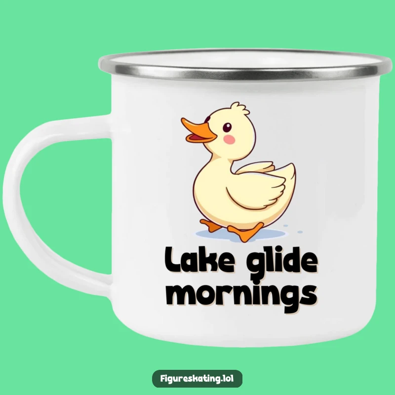 Funny Duck Gliding Camping Mug: Your Cheerful Buddy for Outdoor Sips