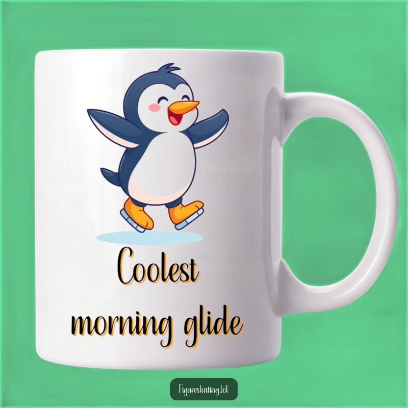 Funny Joyful Penguin Skater Mug: A Hilarious Winter Fun Gift