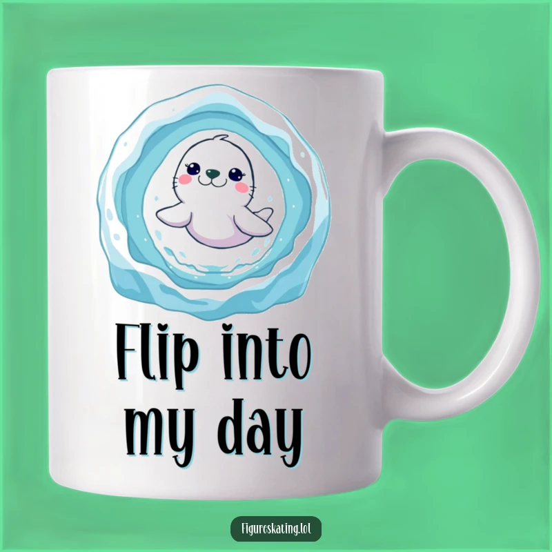 Funny Seal Ice Ring Mug: Hilarious Leaping Seal Gift!