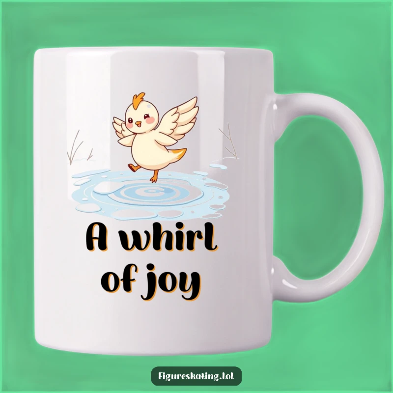 Funny Fairy Skater Mug: Cheerful Winged Creature Twirling Gift