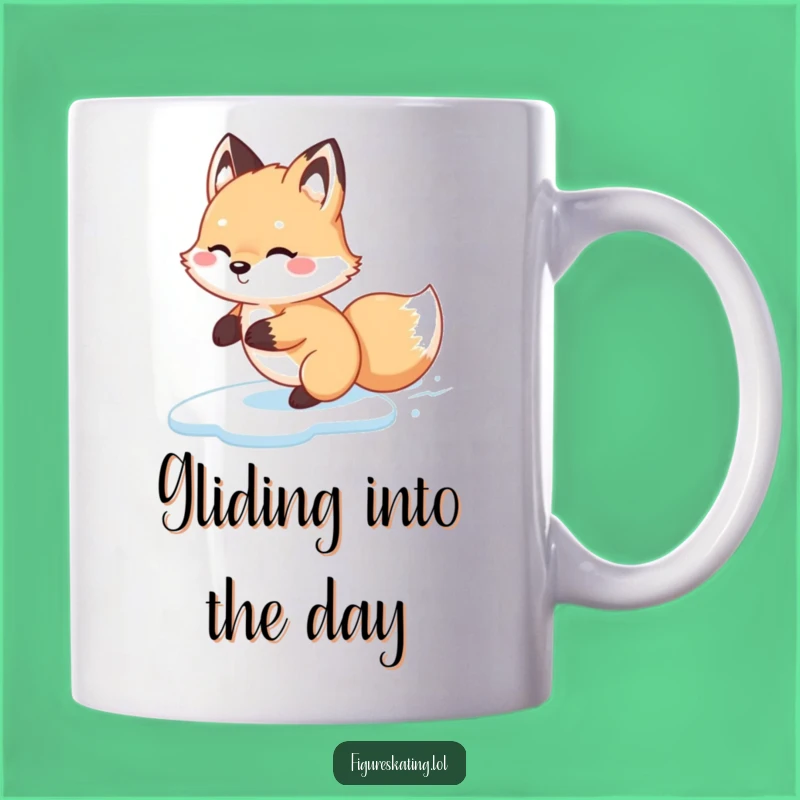 Funny Fox Glide Mug - Happy Backward Skater Animal Gift