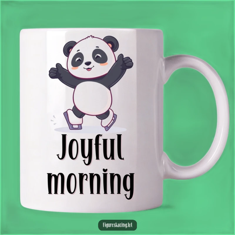 Funny Joyful Panda Skate Mug: Adorable Shuffle Gift for Fun Lovers