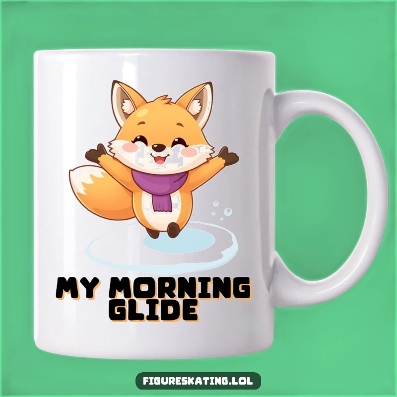 Funny Fox Ice Skating Mug: A Hilarious Gift for Fox Lovers Who Love to Glide!