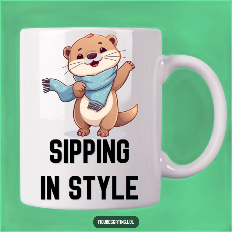 Funny Otter Twirling Mug: Playful Dancer Gift for Joyful People