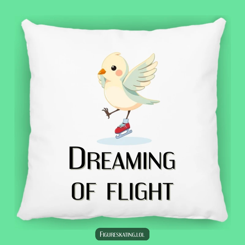 Funny Bird Pirouette Pillow: Elegant Comfort with a Touch of Humor