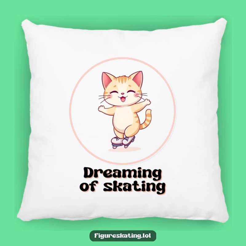 Funny Giggling Cat Skating Pillow: Cozy Comfort with Feline Fun!