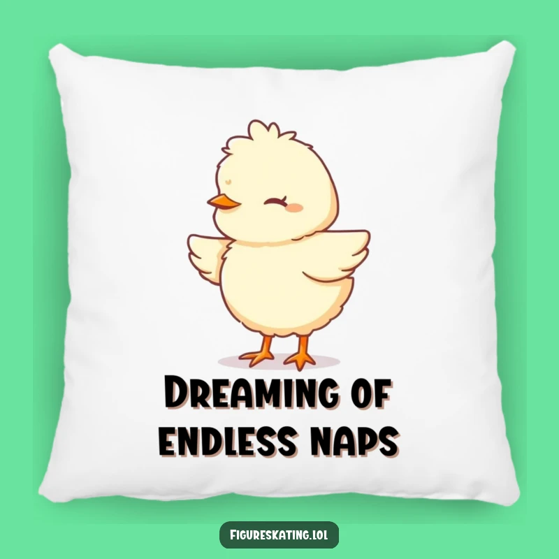 Funny Chick Pirouette Pillow - Soft Focused Cartoon Cushion for Comfort