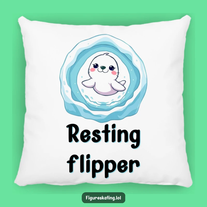 Funny Seal Ice Ring Pillow: Leaping Seal Cozy Comfort Gift!