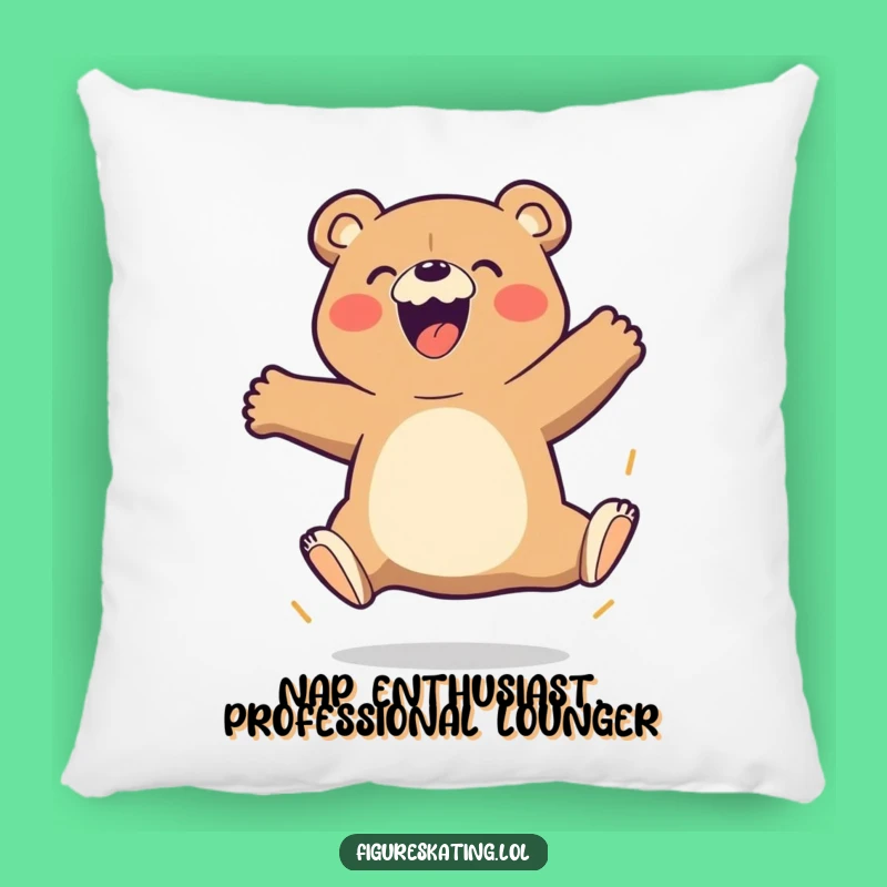 Funny Bear Triple Jump Pillow - Soft Cartoon Character Cushion for Cozy Comfort
