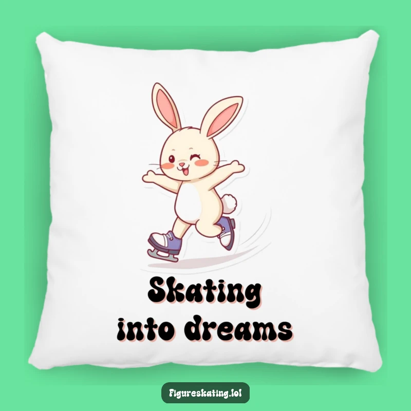 Funny Rabbit Skating Pillow: Cozy Speed and Humor Comfort Gift