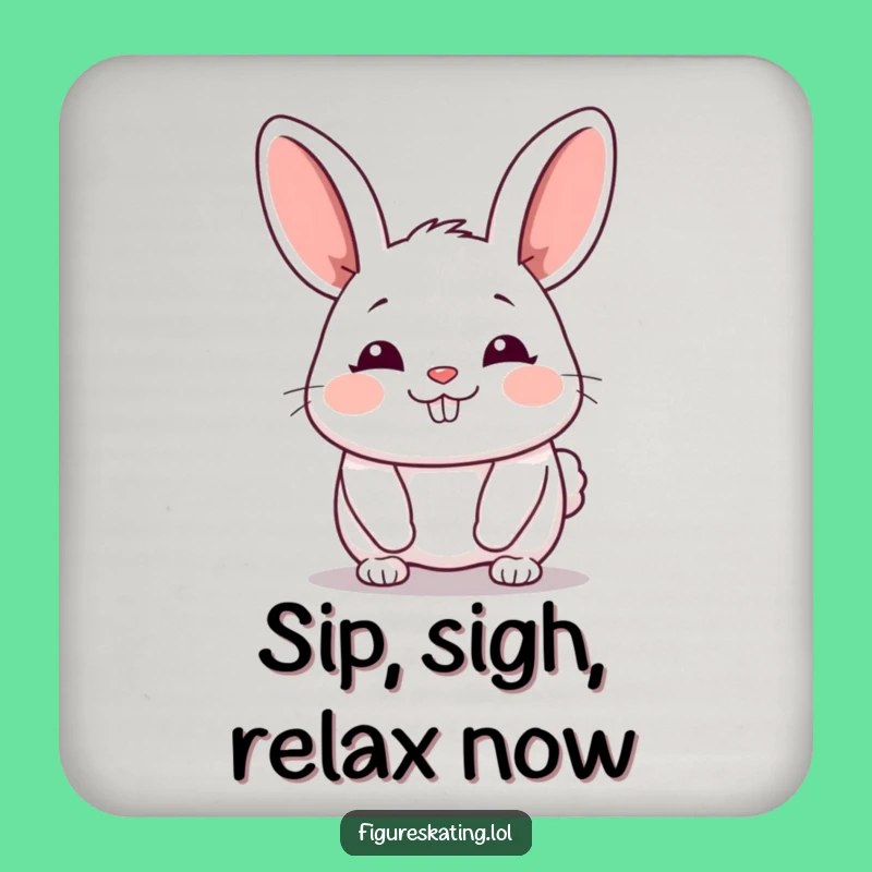 Funny Bunny Gliding Coaster - Cute Cartoon Drink Holder for Tables