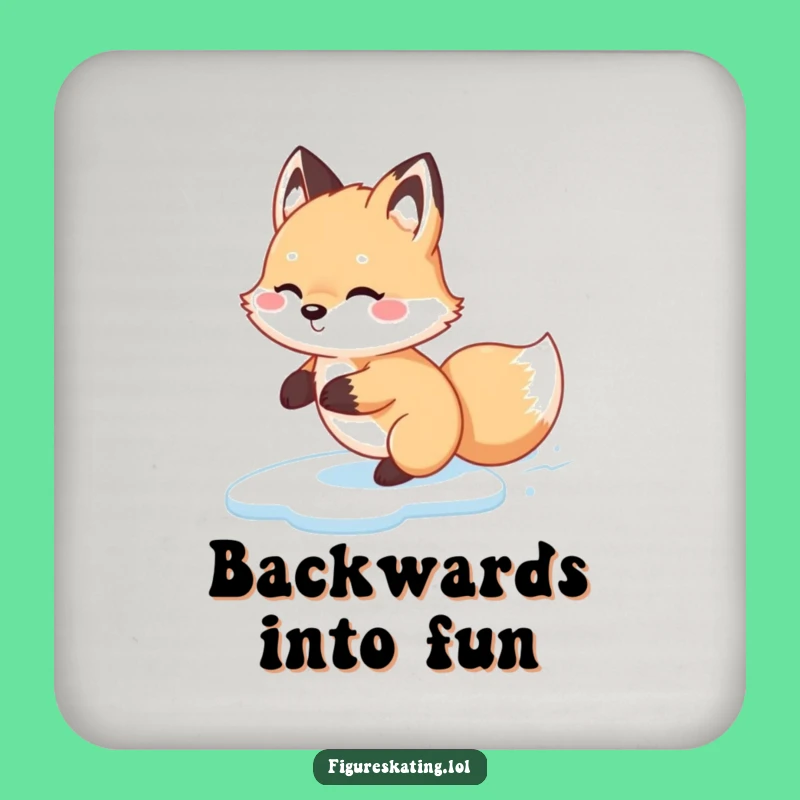 Funny Fox Glide Drink Coaster - Happy Table Protector Gift