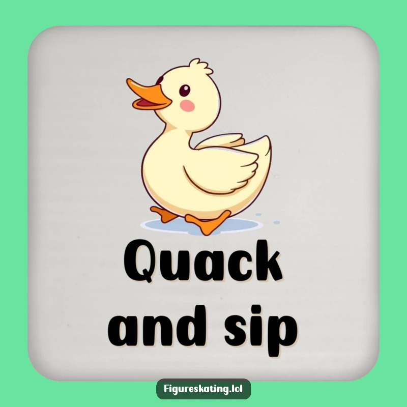 Funny Duck Gliding Drink Coaster: Add a Splash of Fun to Your Table