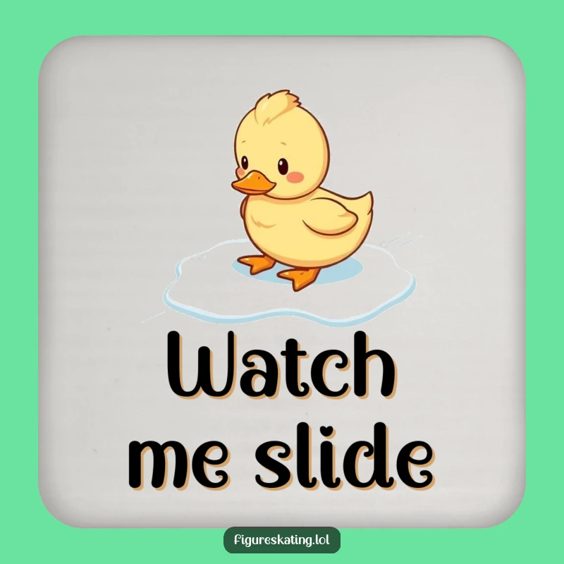Funny Wobbly Duckling Ice Coasters - Protect Furniture with Hilarious Art