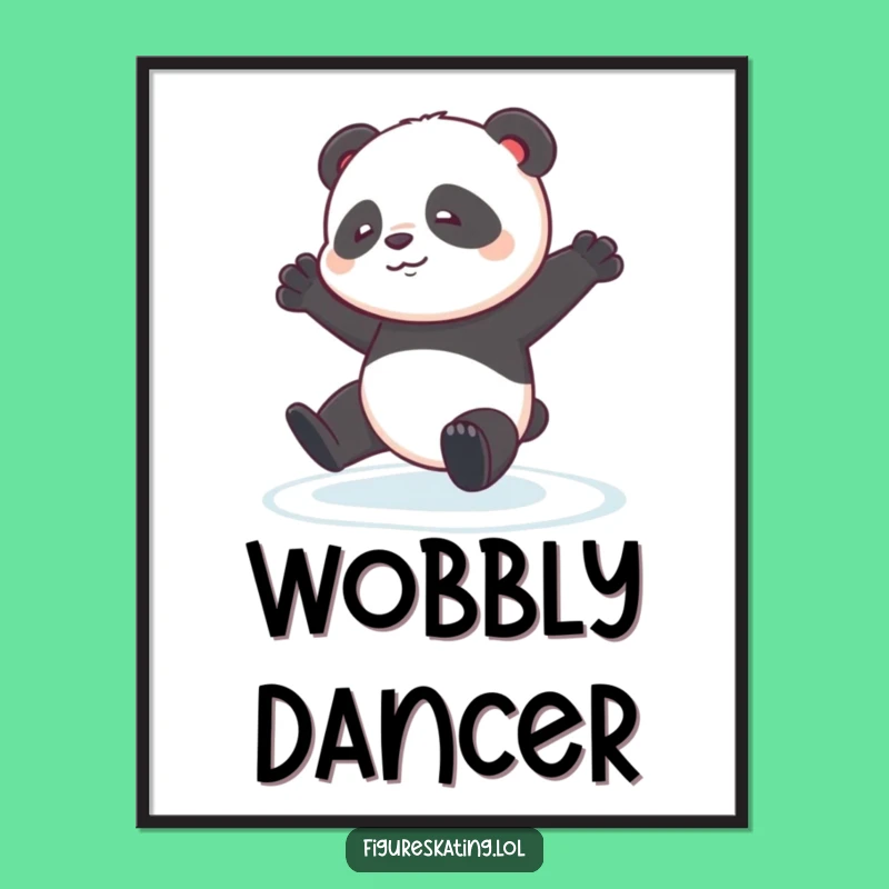 Funny Panda Pirouette Poster: Hilarious Wall Art Gift