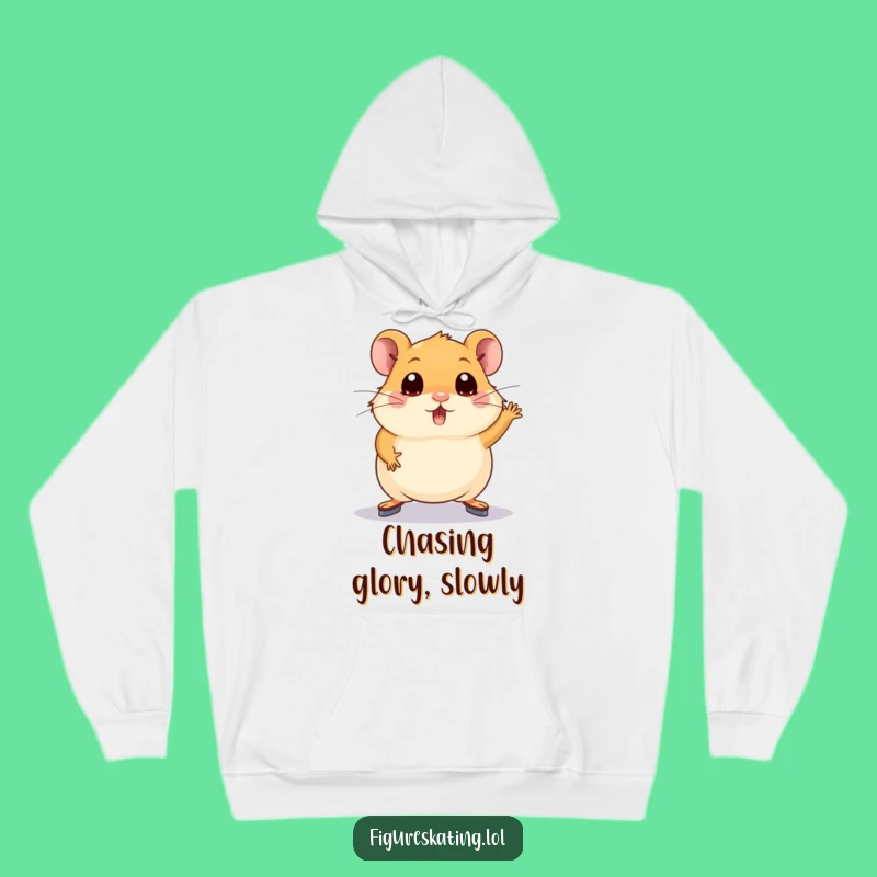 Funny Hamster Figure Skating Hoodie - Cozy & Hilarious Ice Skating Gift