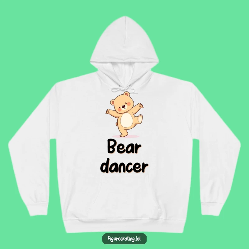 Funny Bear Cub Pirouette Hoodie: Cozy Moves for Dance Lovers