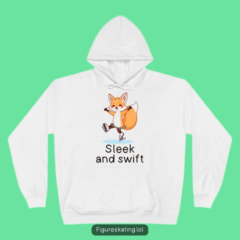 Funny Fox Ice Skating Hoodie: Cozy Skater Fox Comfort Gift!