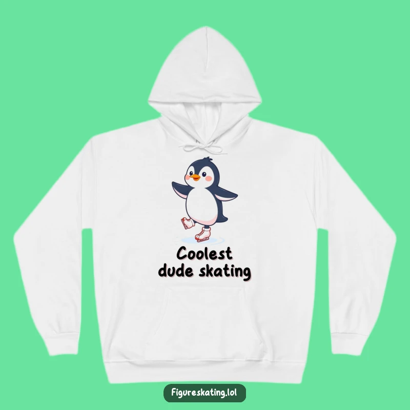 Funny Penguin Ice Skating Hoodie: Cozy Happy Skater Warm Gift!