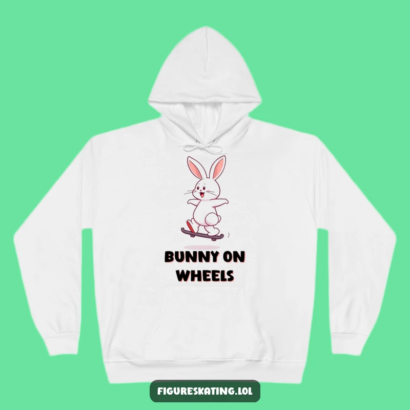Funny Rabbit Skate Hoodie a Cozy and Rad Gift for Friends