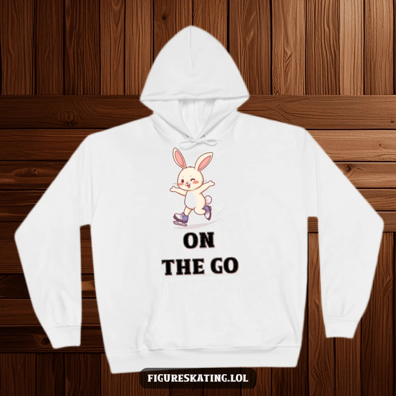 Funny Hoodie: A giggling rabbit skating at speed, offering cozy warmth and a generous dose of humorous, athletic energy.