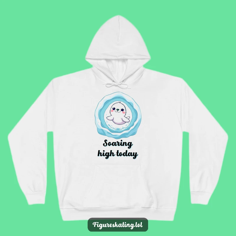 Funny Seal Ice Ring Hoodie: Cozy Leaping Seal Comfort Gift!