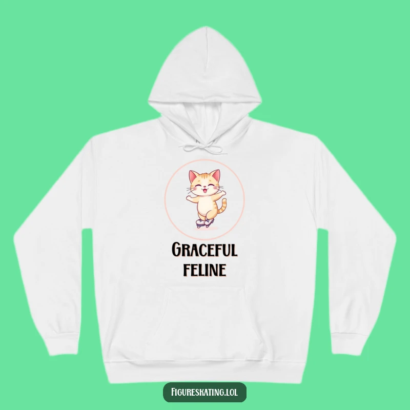 Funny Giggling Cat Skating Hoodie: Cozy Comfort & Feline Charm Gift
