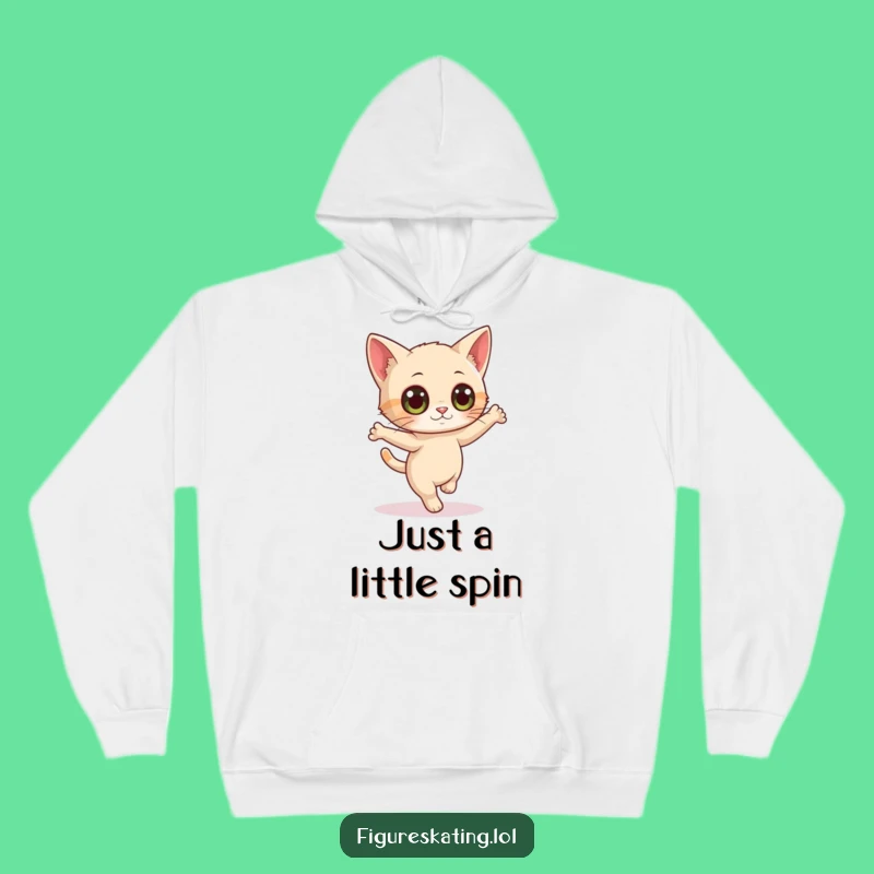Funny Curious Cat Pirouette Hoodie - Cozy Gift for Feline Fun