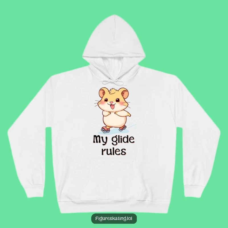 Funny Hamster Skating Hoodie - Cozy Icy Sparkle Comfort, Great Humorous Gift