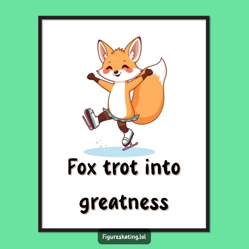 Free Printable Wall Art: Funny Fox Ballerina Decor, Elegant Humorous Downloadable Art