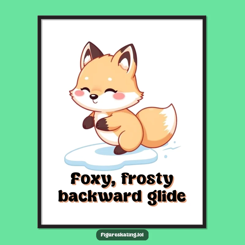 Free Printable Fox Backwards Wall Art - Funny Downloadable Whimsical Decor