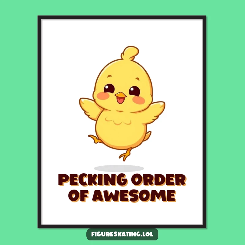 Free Printable Chick Wall Art: Cheerful Jumping Art for Instant Happiness