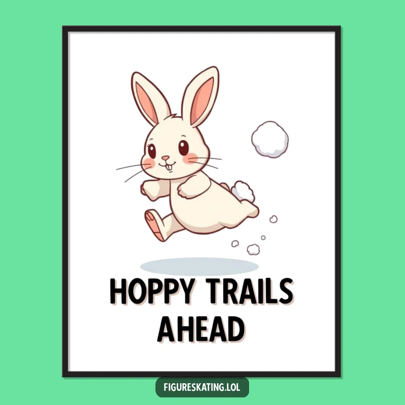 Free Printable Rabbit Wall Art - Funny Downloadable Decor for an Energetic, Playful Space