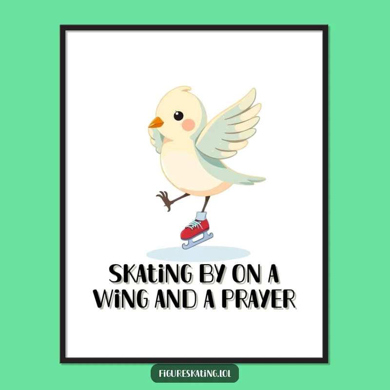 Funny Printable Wall Art: Free Downloadable Bird Pirouette - Elegant Decor!