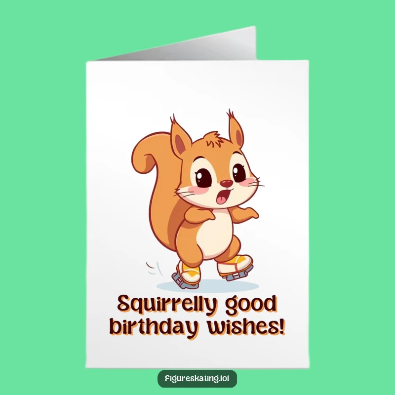 Free Printable Birthday Squirrel Card - Funny Skater Gift for a Wild Celebration