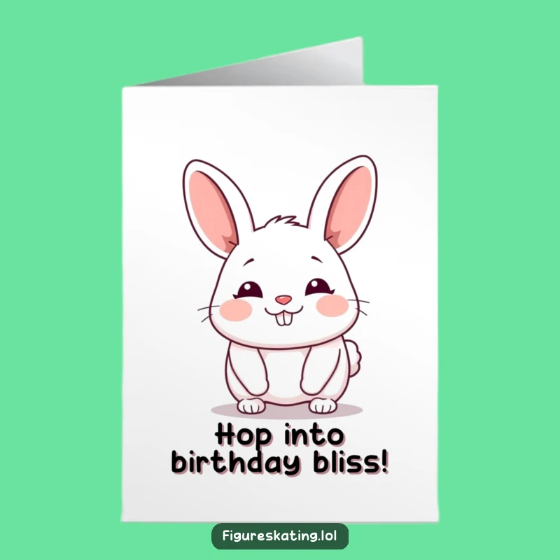 Free Printable Bunny Birthday Card: Funny Gliding Downloadable Gift for a Sweet Celebration