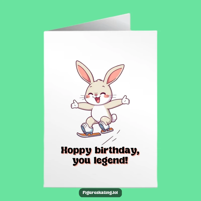 Free Printable Birthday Bunny Card - Funny Skater Gift for a Joyful Celebration