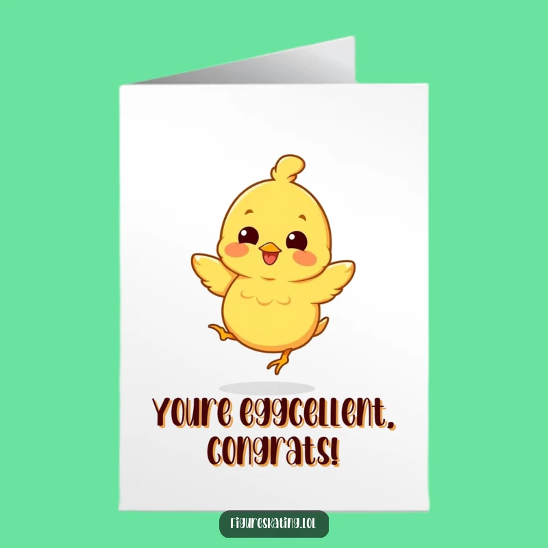 Free Printable Chick Congrats Card: Celebrate Wins with a Happy Jump