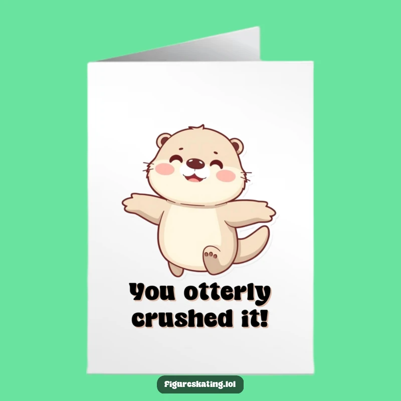Free Printable Congratulations Otter Card - Funny Downloadable Gift for Any Achievement