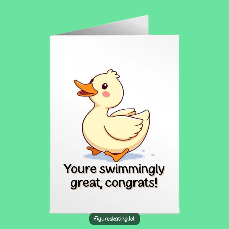 Free Printable Duck Congrats Card: Glide to Success with a Happy Quack